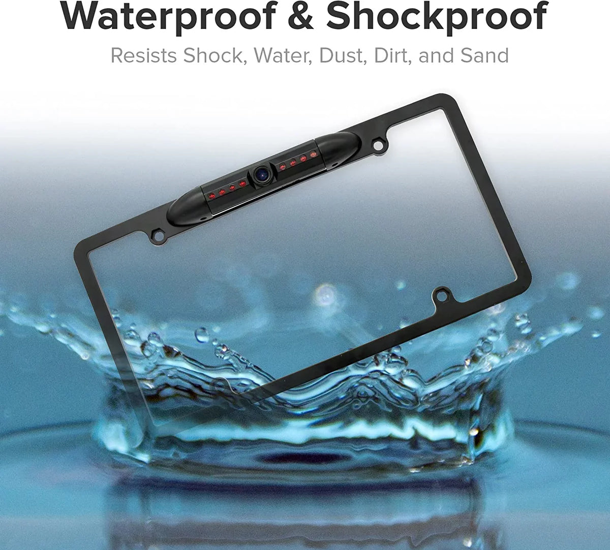 Backup Camera Rearview License Plate Waterproof for Kenwood DDX-5706S DDX5706S Jet