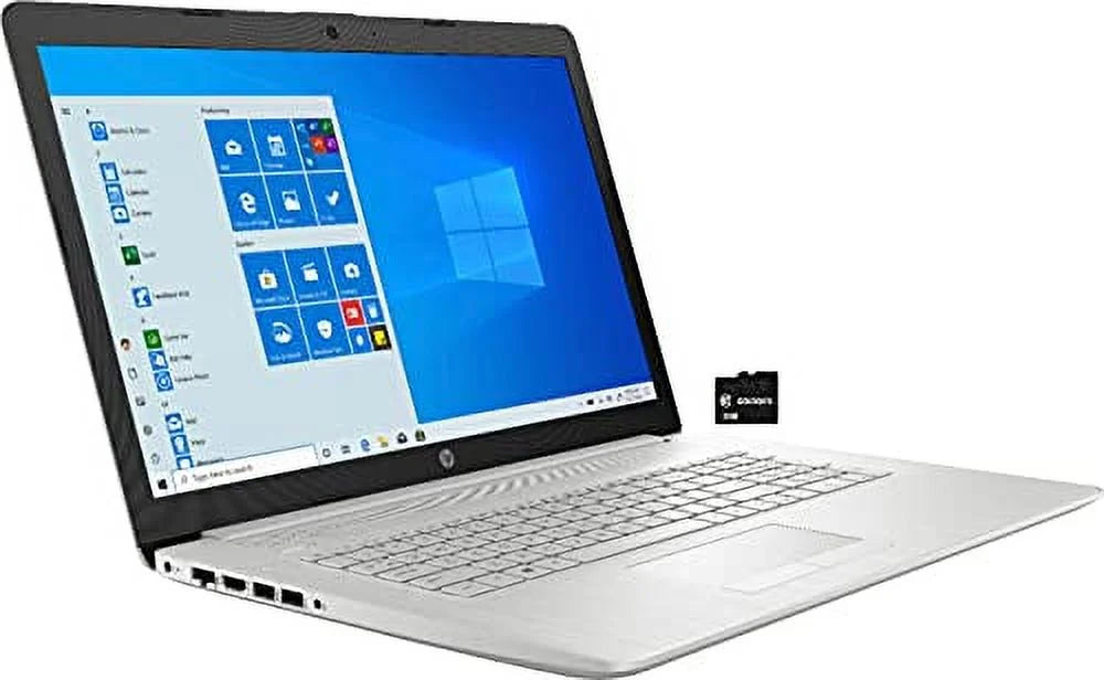 2021 17.3" FHD IPS Laptop Computer 11th Quad Core i5-1135G7, 16GB RAM 256GB SSD, Iris Xe Graphics, USB-C Webcam WiFi HDMI Windows 10 S Silver+GOLDOXIS Card