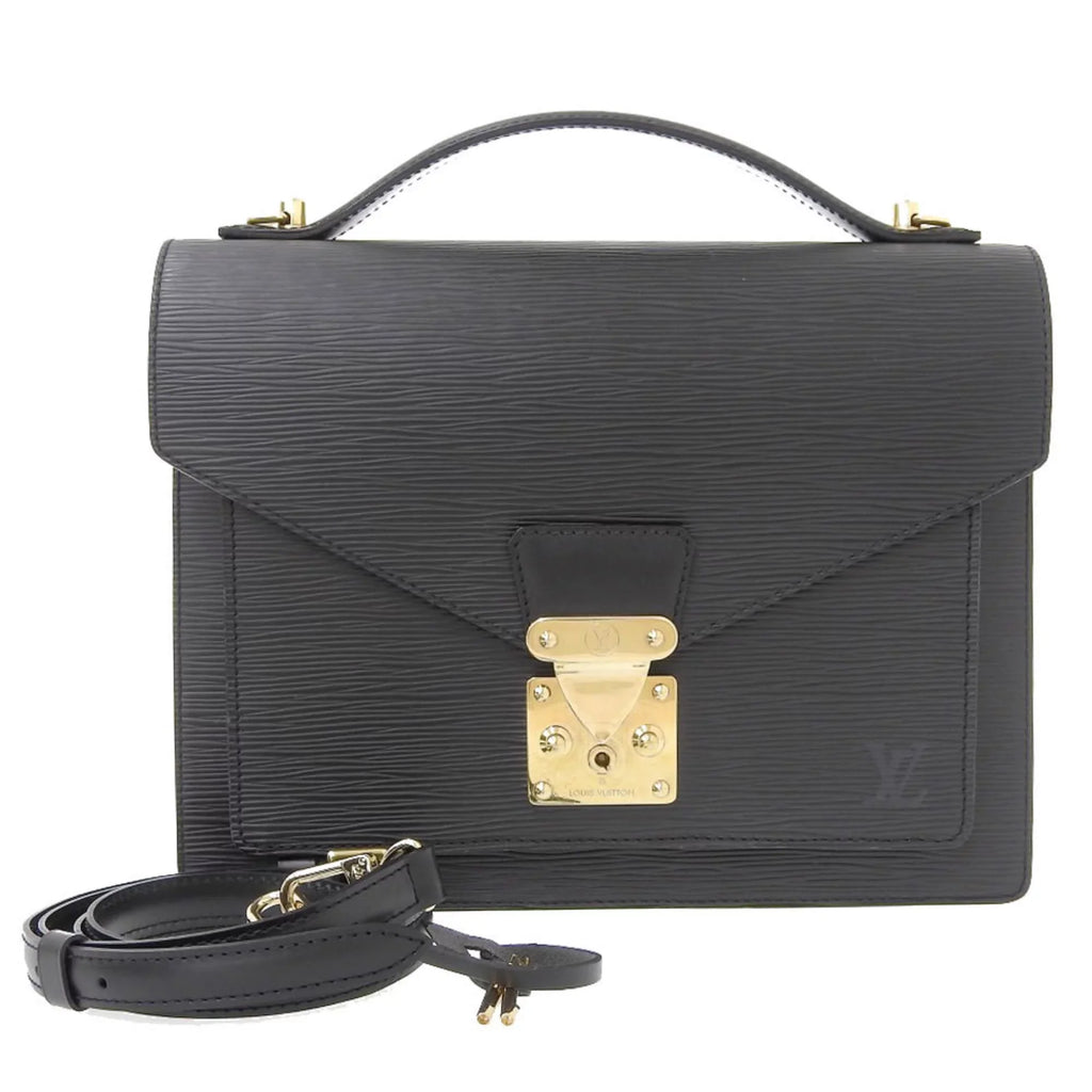 Authenticated Used Louis Vuitton LOUIS VUITTON Epi Monceau 2WAY Bag Noir M52122