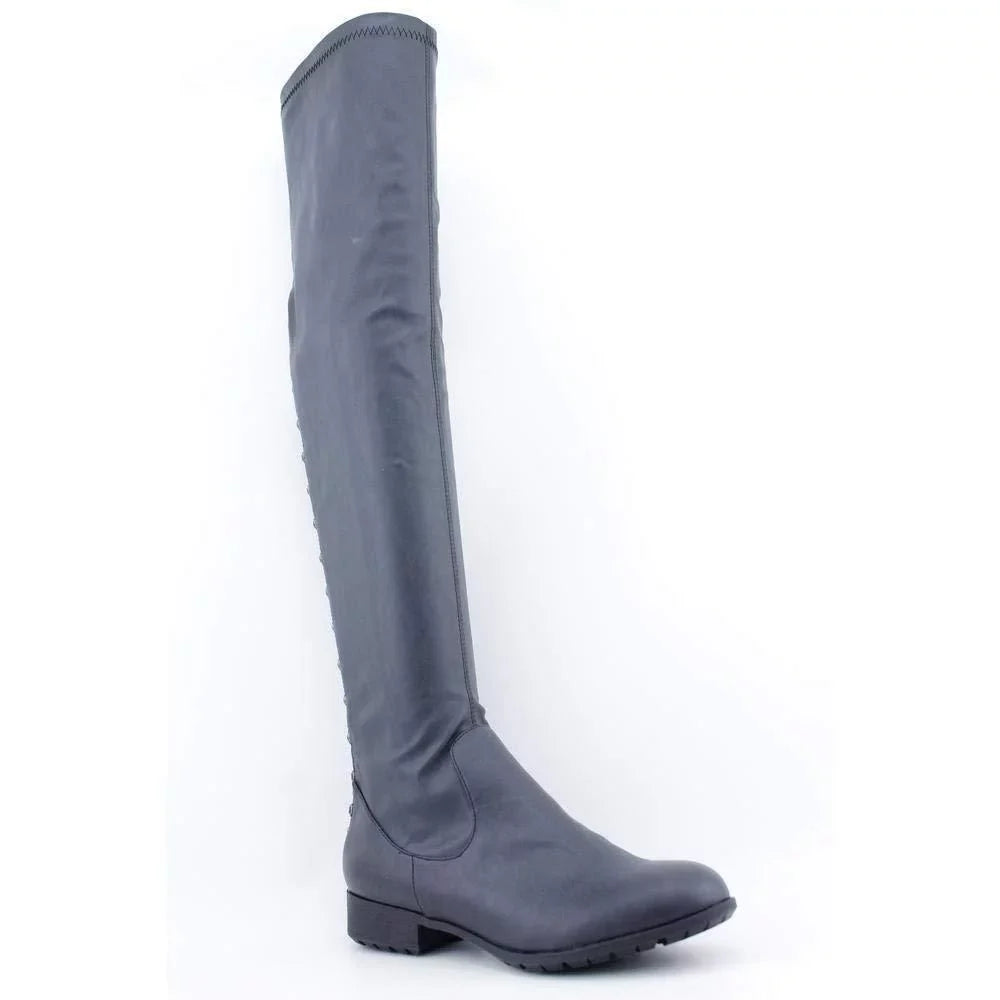 Kathy Van Zeeland Gia Womens Size 6 Jet Fashion Over the Knee Boots