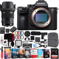 a7R III 42.4MP Full-frame Mirrorless Interchangeable Lens Camera Body (ILCE7RM3/B) with Sigma 50mm F1.4 ART DG HSM E-mount Lens and Deco Gear Backpack Kit Microphone Editing Suite Bundle