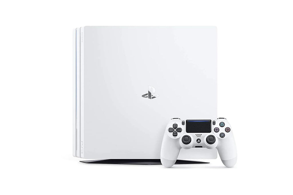 PlayStation 4 Original 500GB Matte White Gaming Console With 2 Controller + G9 Earbuds With Microphone BOLT AXTION Bundle Used