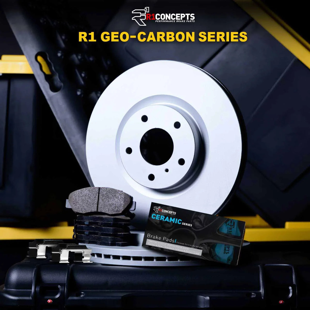 R1 Concepts Wdwh1 91004 R1 Concepts Brake Rotor Carbon Coated With Ceramic Pads Fits select: 2017-2018 YARIS IA, 2016 SCION IA