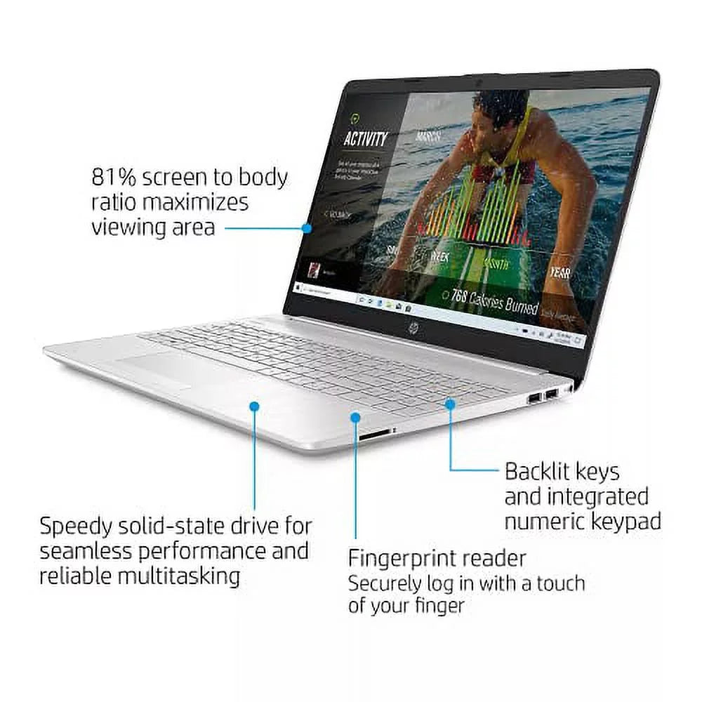 2022 15.6" HD Touchscreen Laptop PC 4-Core i5-1135G7 24GB DDR4 512GB NVMe SSD Iris Xe Graphics Webcam HDMI WiFi AC RJ45 BT USB-C Backlit Keyboard Silver Windows 10 Pro w/RE Accessories