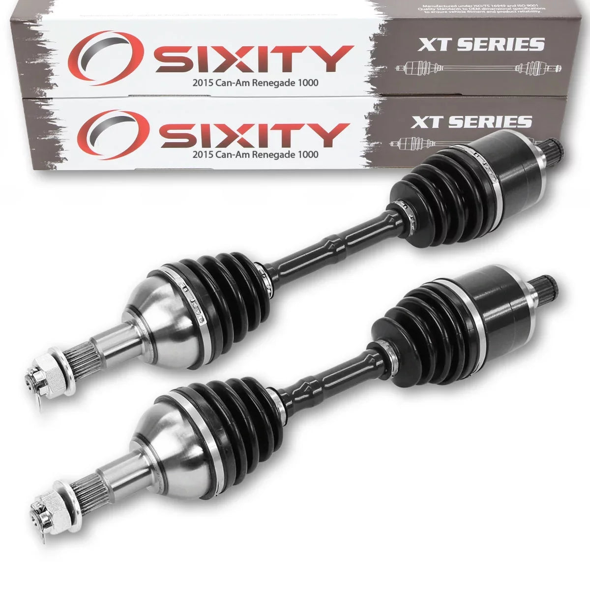 2 pc Sixity XT Rear Left Right Axle compatible with Can-Am Renegade 1000 2015 - EFI-STD XXC 4X4