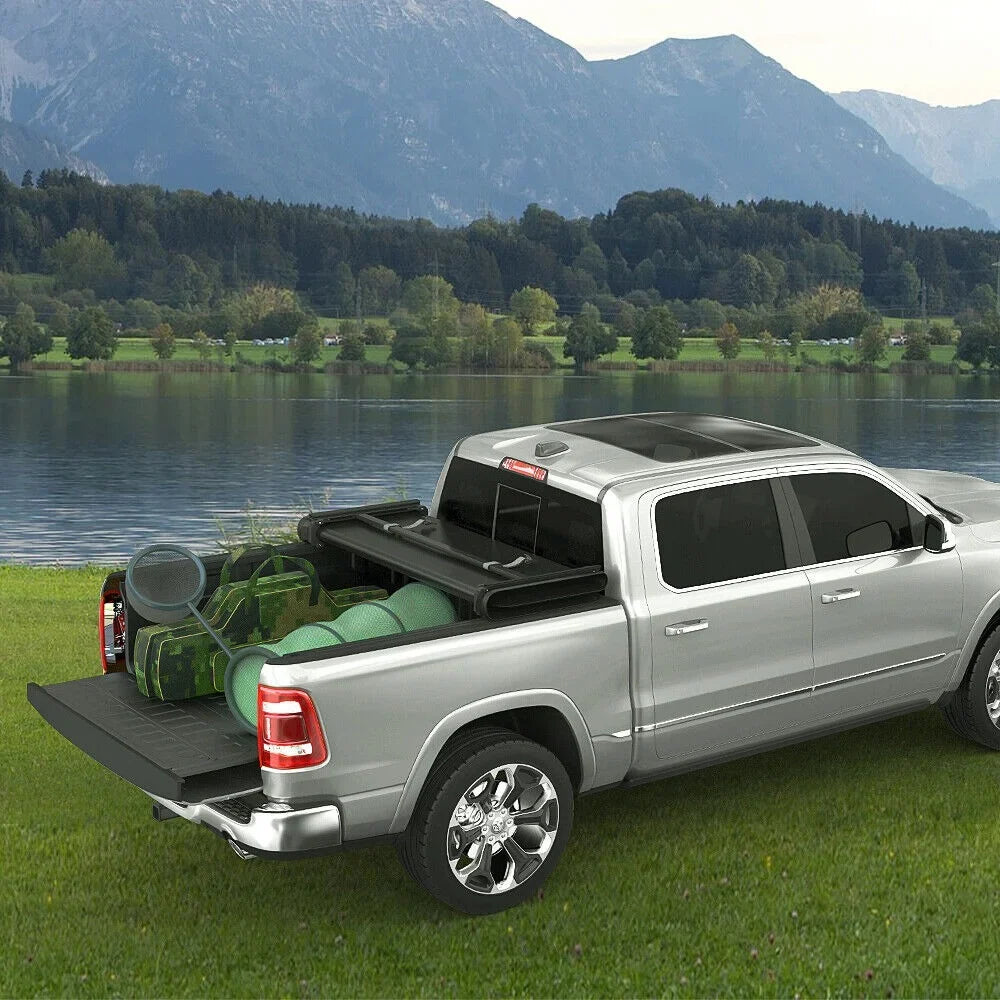 Ledkingdomus 5.7 ft Bed Soft Roll up Truck Bed Tonneau Cover for 2009-2023 Dodge Ram 1500 Without Rambox