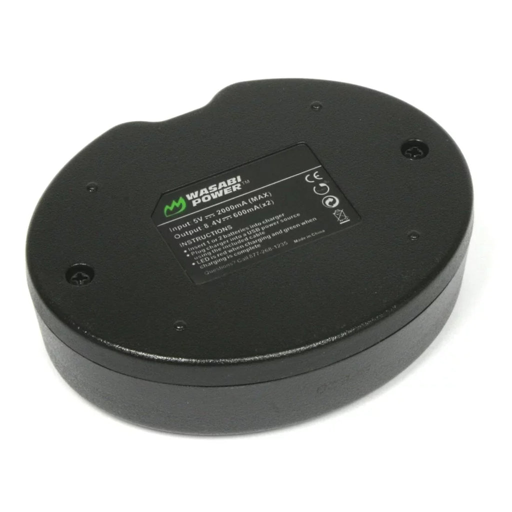 Wasabi Power Battery (2-Pack) and Dual Charger for BP-511, BP-511A, BP-512, BP-514