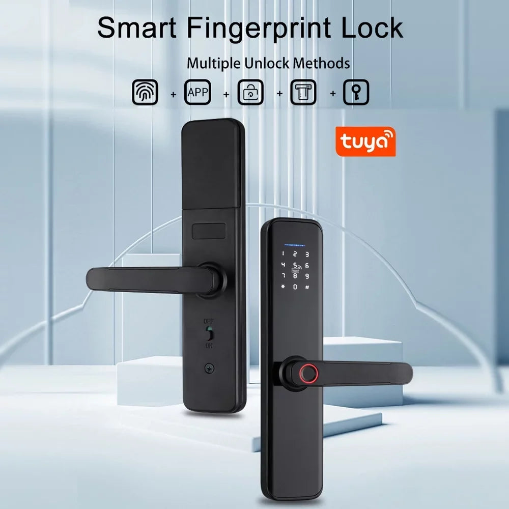 OWSOO WAFU Smart Lock with Handle Fingerprint Electronic Deadbolt Door Lock-Convenient and Reliable ligent Door Lock