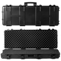 SKYSHALO Rifle Case, Rifle Hard Case with 3 Layers Fully-protective Foams, 42 inch lockable Hard Gun Case with Wheels, IP67 Waterproof & Crusroof, for Two Rifles or Shotguns, Airsoft Gun