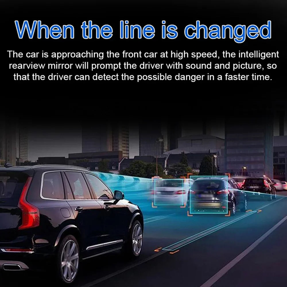Shinysix Multi-language Dual Lens Car Video Recorder Auto Dash Cam Car Camera Recorder Night Viewing 10.26in DVR 170 Degree Wide Angle Car Global Positioning System Navigation Camcorder