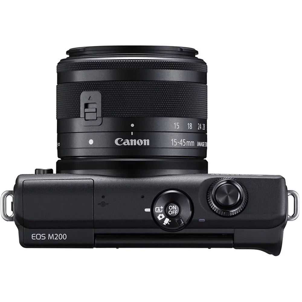 EOS M200 Digital Camera with 15-45mm Lens Ebony - 20PC Accessory Bundle