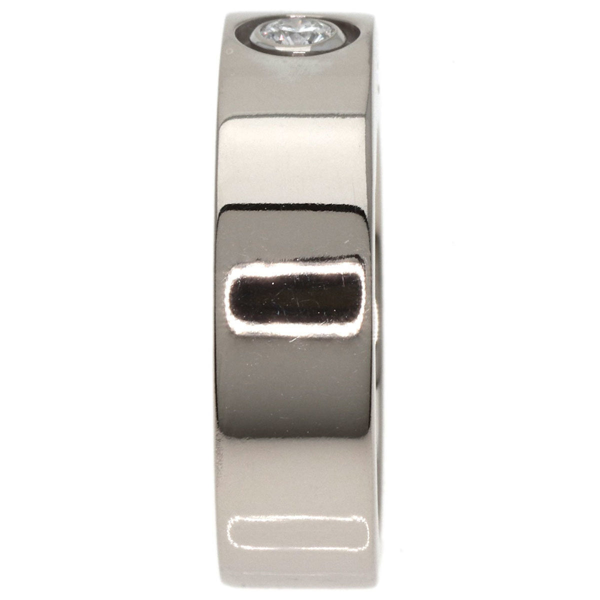 Pre-Owned Cartier Anniversary 1P Diamond #48 Ring, K18 White Gold, Women's, CARTIER (Good)