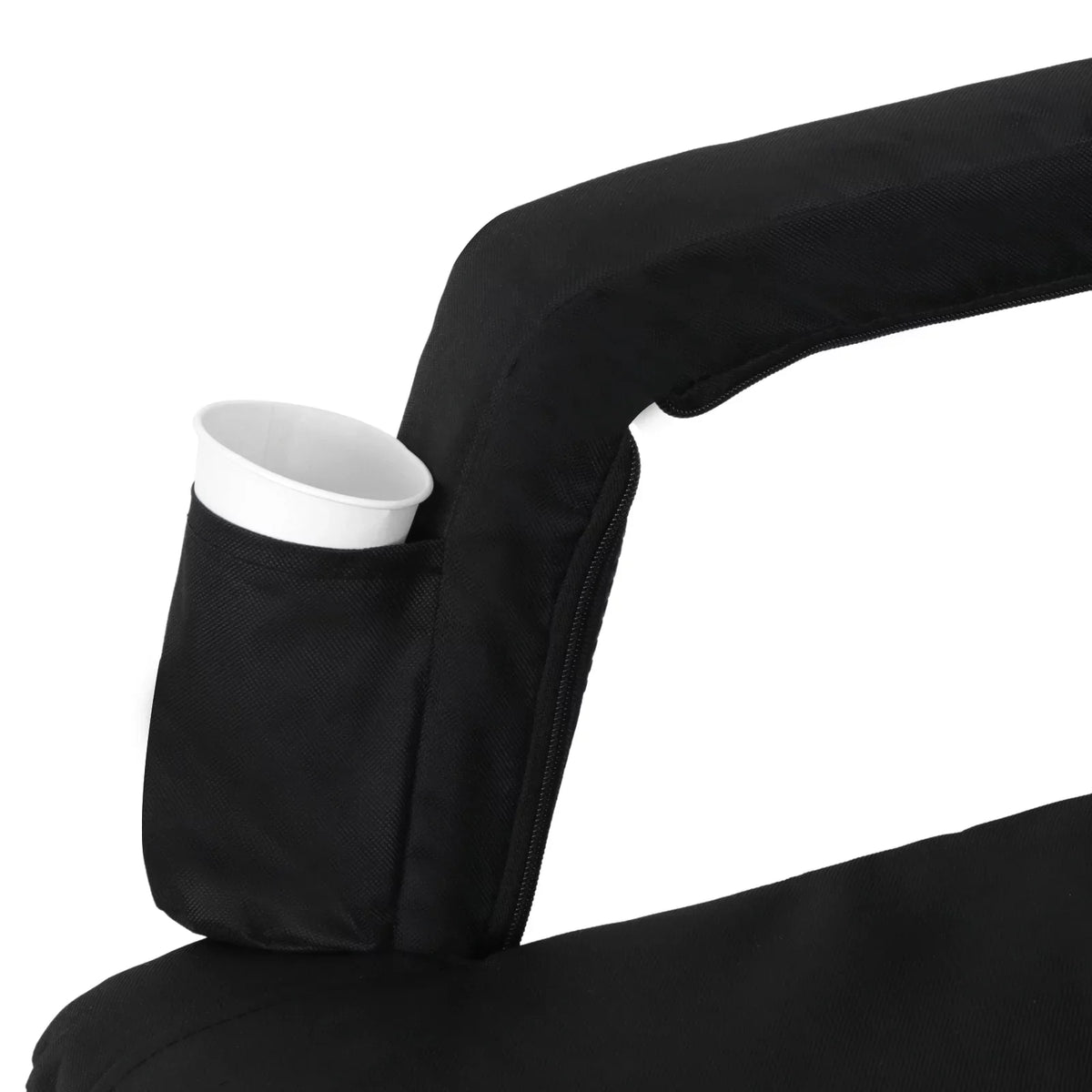 ZENY Stadium Seat Chair Reclining Bleachers W/Padded Cushion - 6 Reclining Positions, Dark