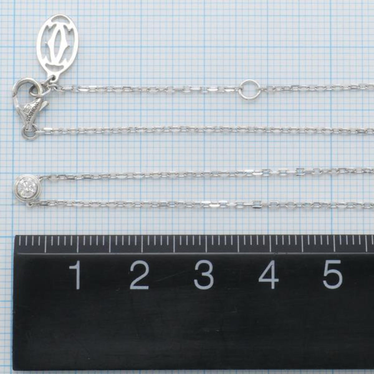 Pre-Owned Cartier D'Amour SM K18WG Necklace Diamond Total Mass approx. 3.0g Approx. 41cm Similar (Good)