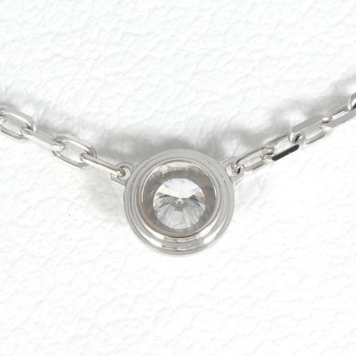 Pre-Owned Cartier D'Amour SM K18WG Necklace Diamond Total Mass approx. 3.0g Approx. 41cm Similar (Good)