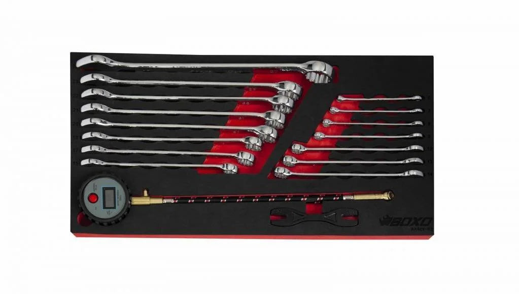BOXO USA Heavy Duty 103 Piece MotoBox Tool Box - Ebony