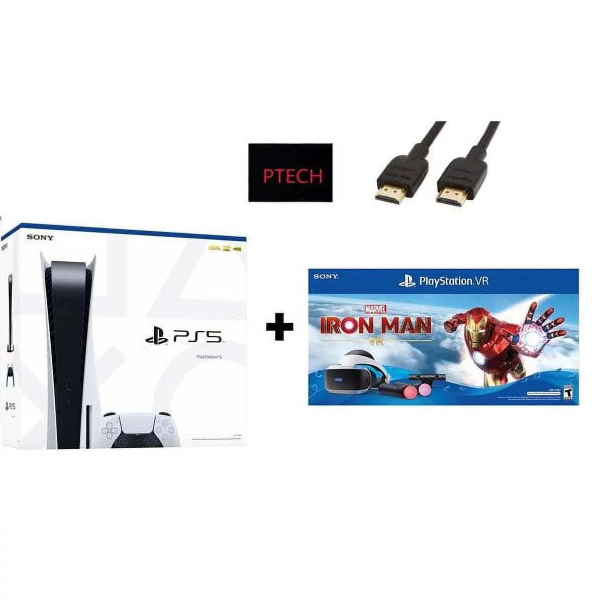 2022 Holiday Bundle: PlayStation_PS5 Gaming Console (Disc Version) + PlayStation_VR Marvel’s Iron Man VR_Bundle