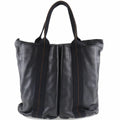 Pre-Owned Hermes Caravan Vertical PM Voderma Jet Unisex Tote Bag (Fair)