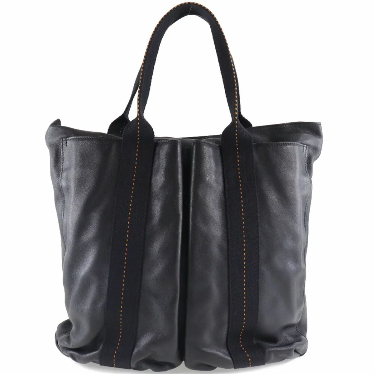 Pre-Owned Hermes Caravan Vertical PM Voderma Jet Unisex Tote Bag (Fair)