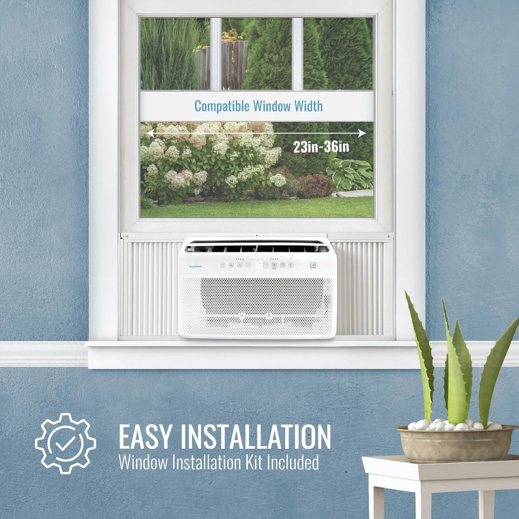 Keystone 8,000 BTU Window Mounted Inverter Air Conditioner with Remote Control