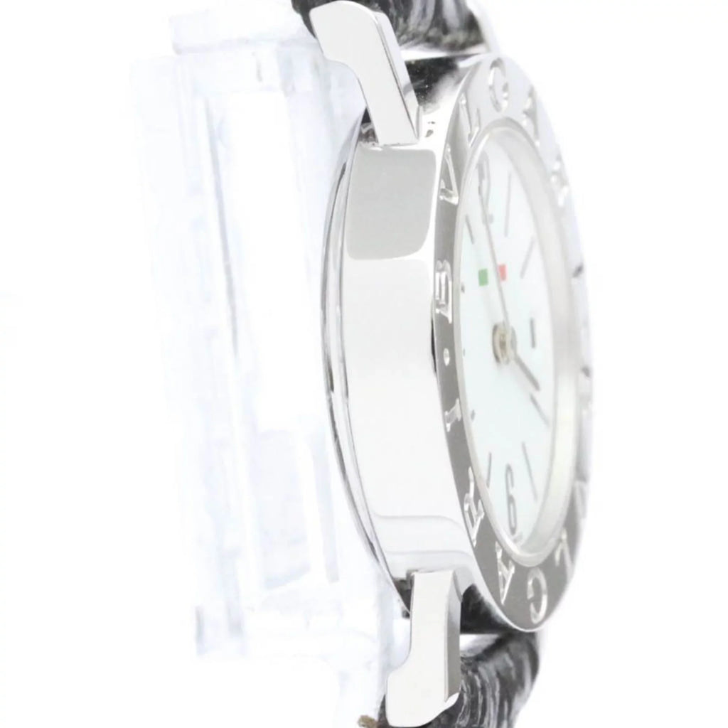Pre-Owned Polished BVARI BVARI-BVARI Steel Quartz Ladies Watch BB26SL BF558550 (Good)