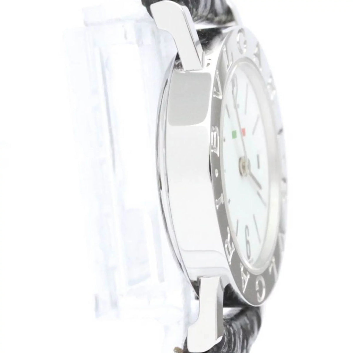 Pre-Owned Polished BVARI BVARI-BVARI Steel Quartz Ladies Watch BB26SL BF558550 (Good)