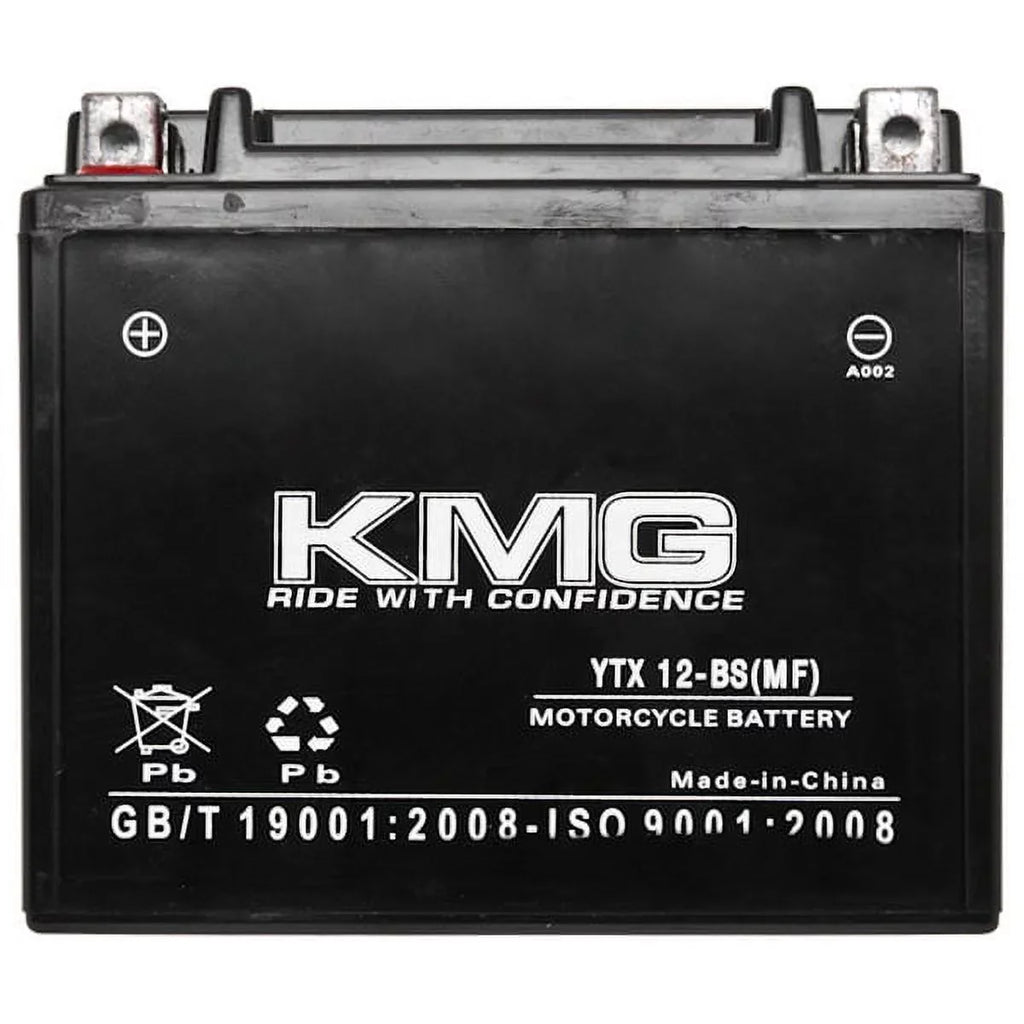 KMG Battery Compatible with Suzuki 1000 GSX-R1000 2001-2004 YTX12-BS Sealed Maintenance Free Battery High PerFormance 12V SMF OEM Replacement Powersport Motorcycle ATV Scooter Snowmobile