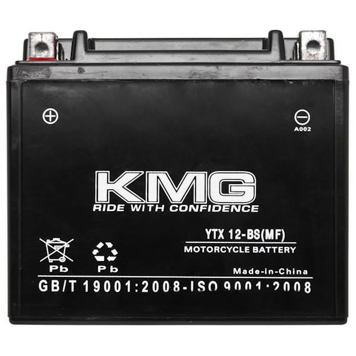KMG Battery Compatible with Suzuki 1000 GSX-R1000 2001-2004 YTX12-BS Sealed Maintenance Free Battery High PerFormance 12V SMF OEM Replacement Powersport Motorcycle ATV Scooter Snowmobile