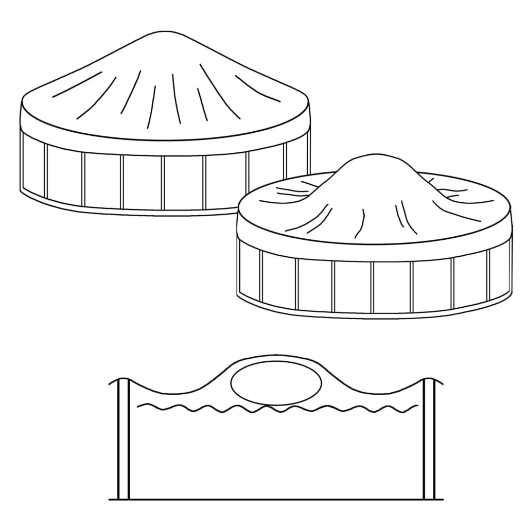 Andoer Inflatable Winter Air Pillows for Above-Ground Pool Cover 10 pcs Polyvinyl Chloride