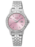 Women's SUR863 Pink Dial Steel Bracelet Swarovski Crystal Watch