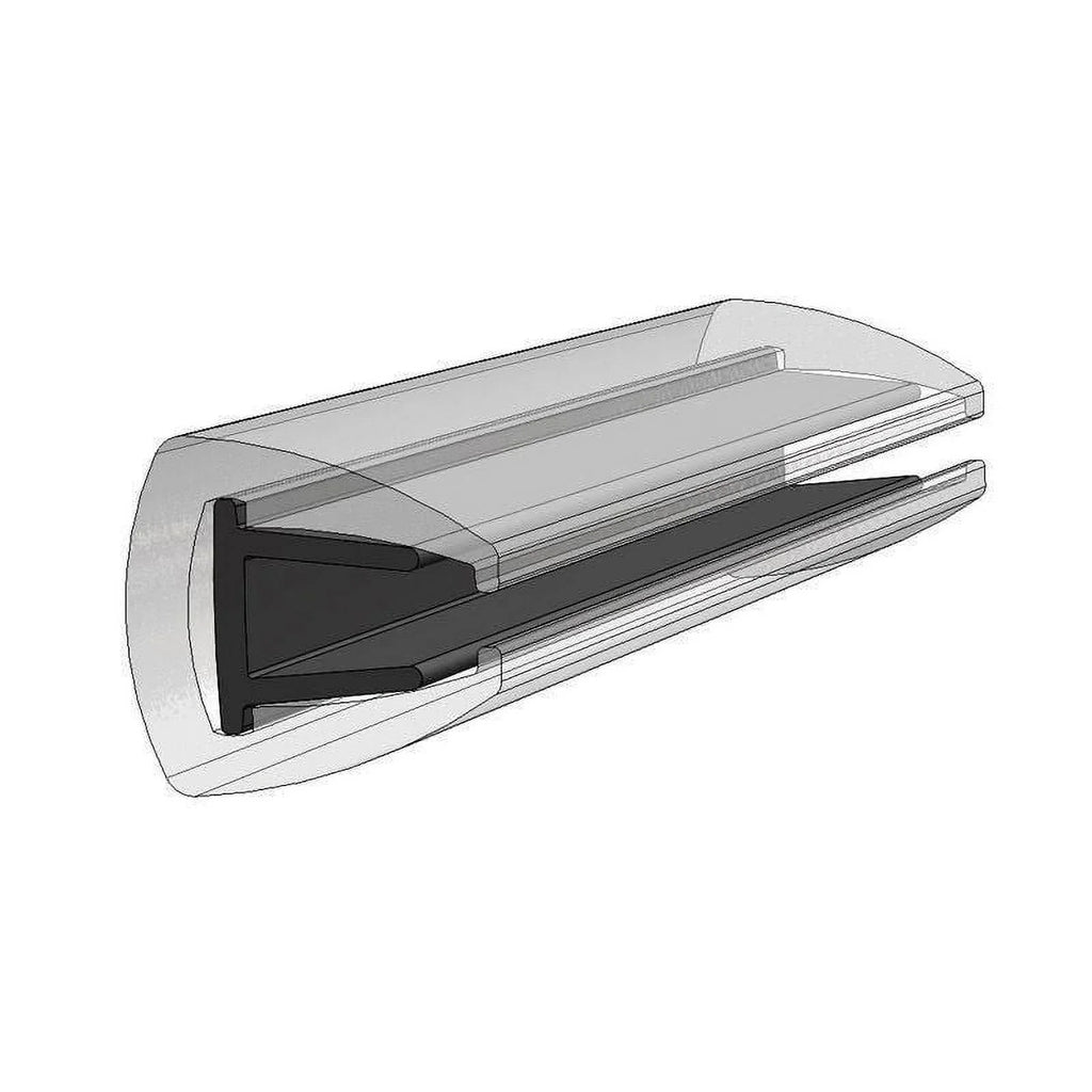 Taco Marine V22-3162BKA12 Rigid Vinyl, Ebony Rub Rail, 11/16"W x 3/4"H x 12'L