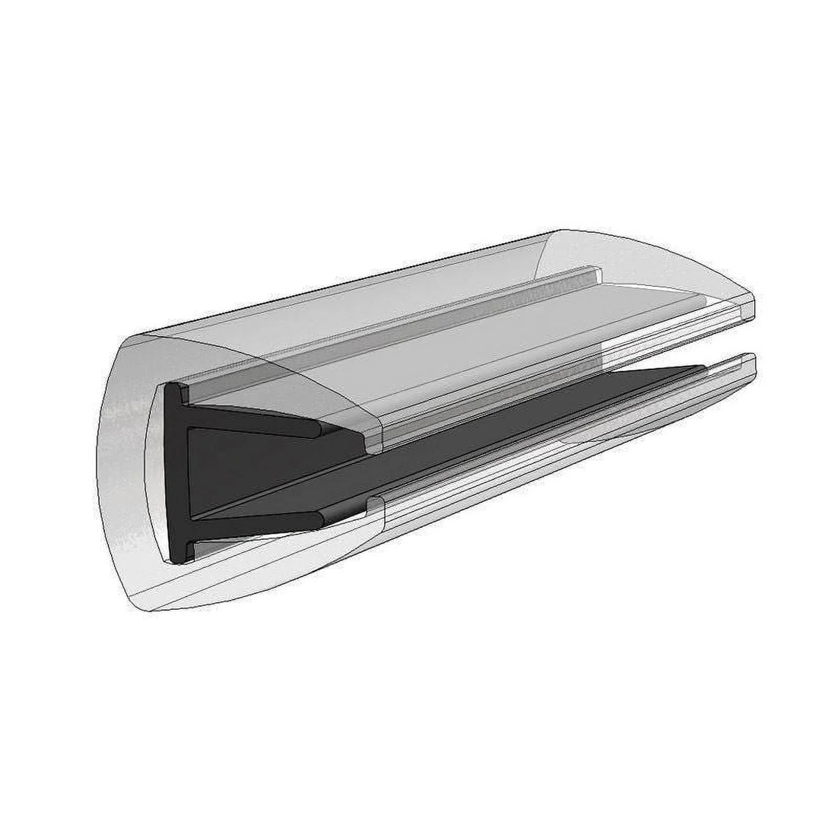 Taco Marine V22-3162BKA12 Rigid Vinyl, Ebony Rub Rail, 11/16"W x 3/4"H x 12'L