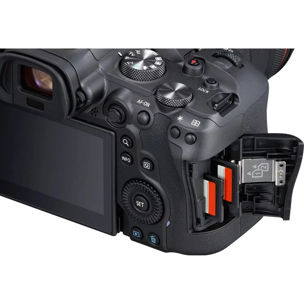 EOS R6 Mirrorless Digital Camera (Body Only) + EXT BATT + 128GB Bundle