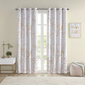 Rebecca Grommet Top Printed Marble Metallic Total Dark Curtain ID40-1982 By Olliix