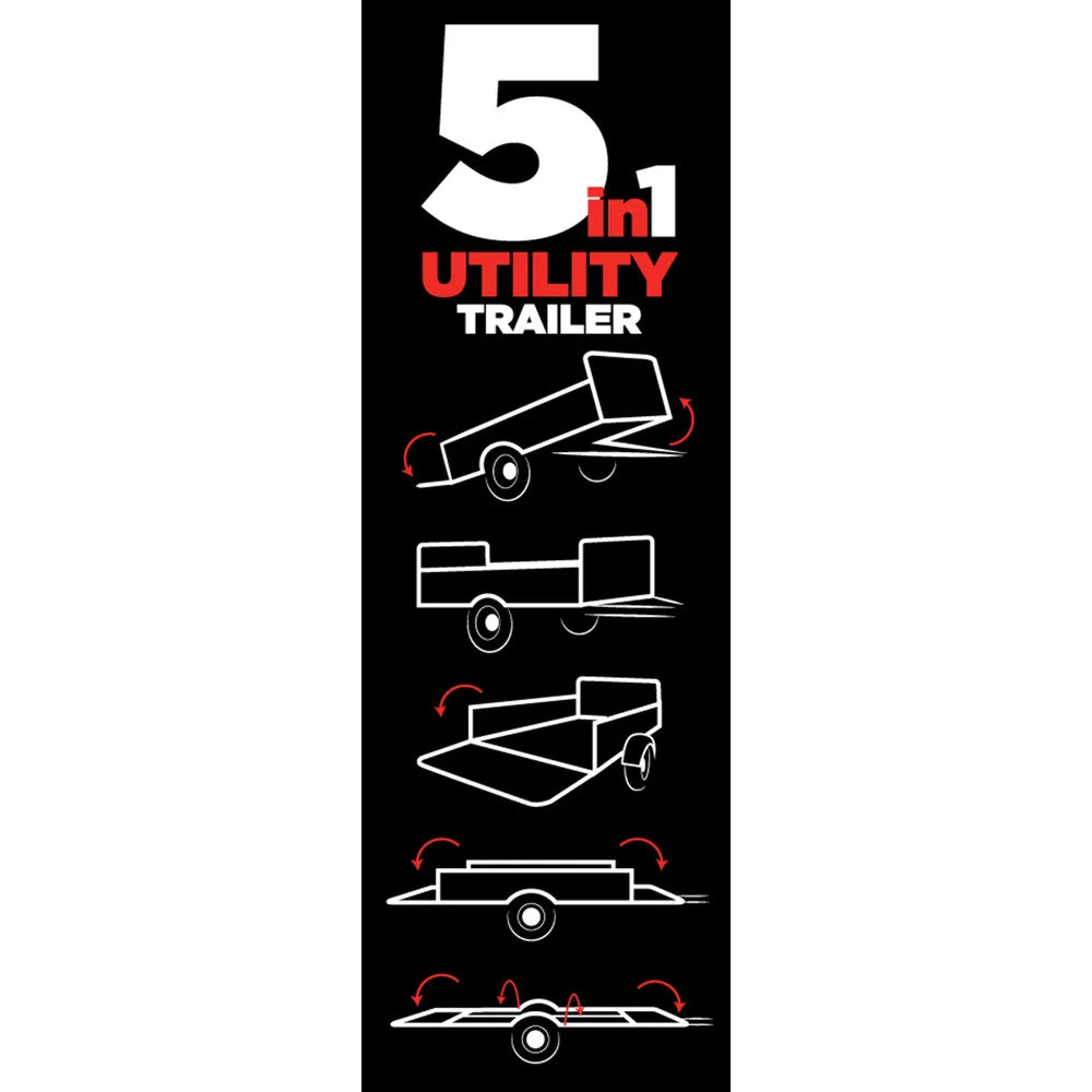 5 ft. x 7 ft. Multi Purpose Utility Trailer Jet Powder-Coated)