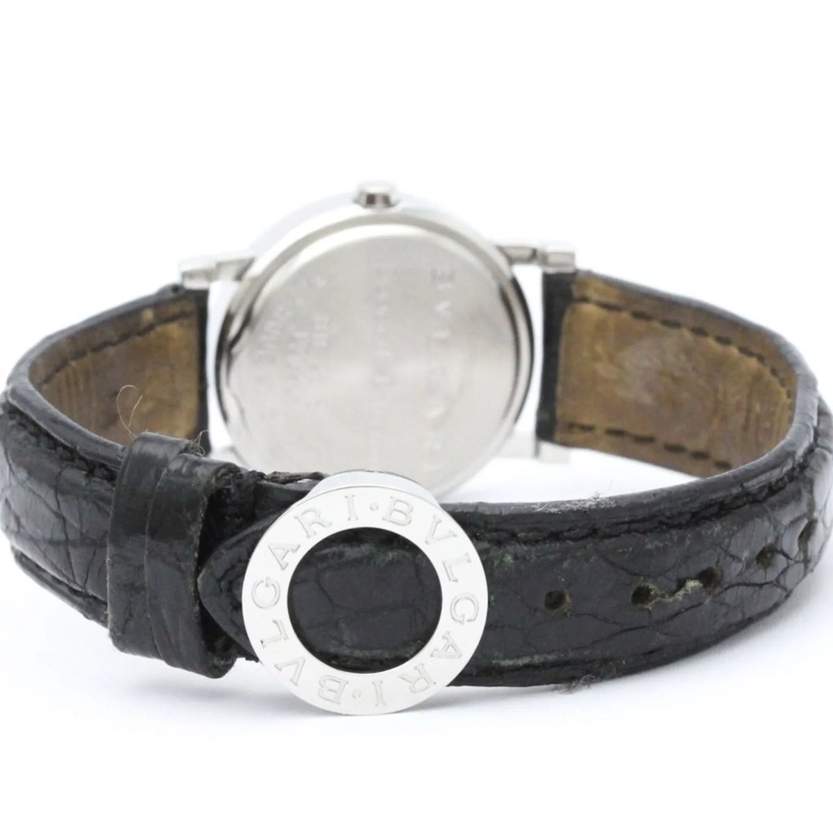 Pre-Owned Polished BVARI BVARI-BVARI Steel Quartz Ladies Watch BB26SL BF558550 (Good)