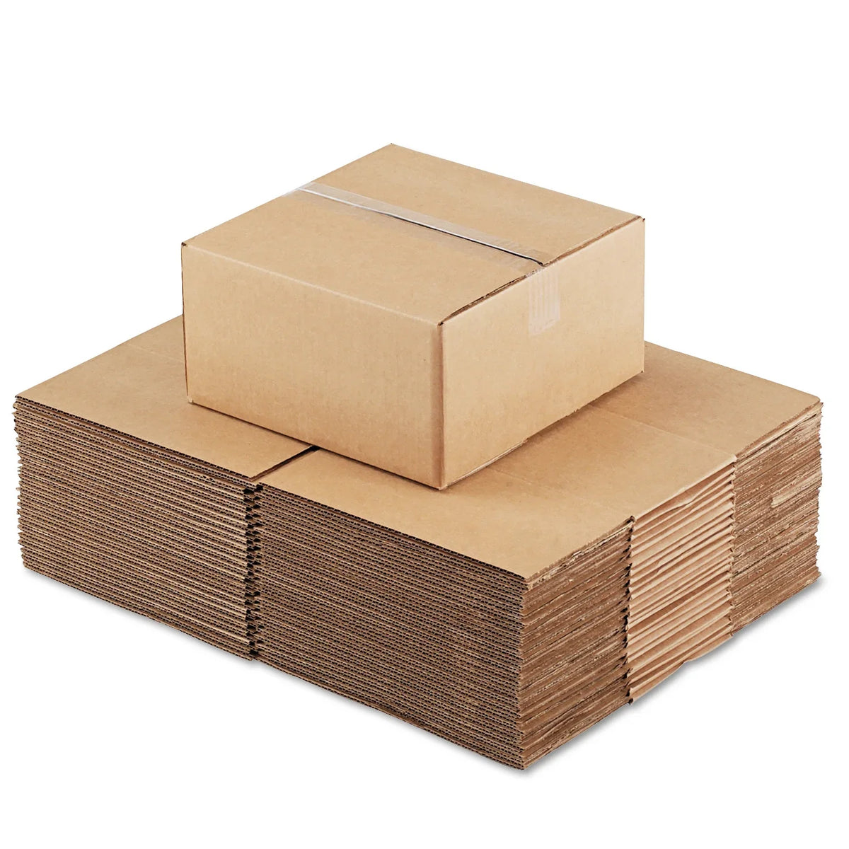 General Supply Brown Ribbed - Fixed-Depth Shipping Boxes, 12l x 12w x 6h, 25/Bundle -UFS12126