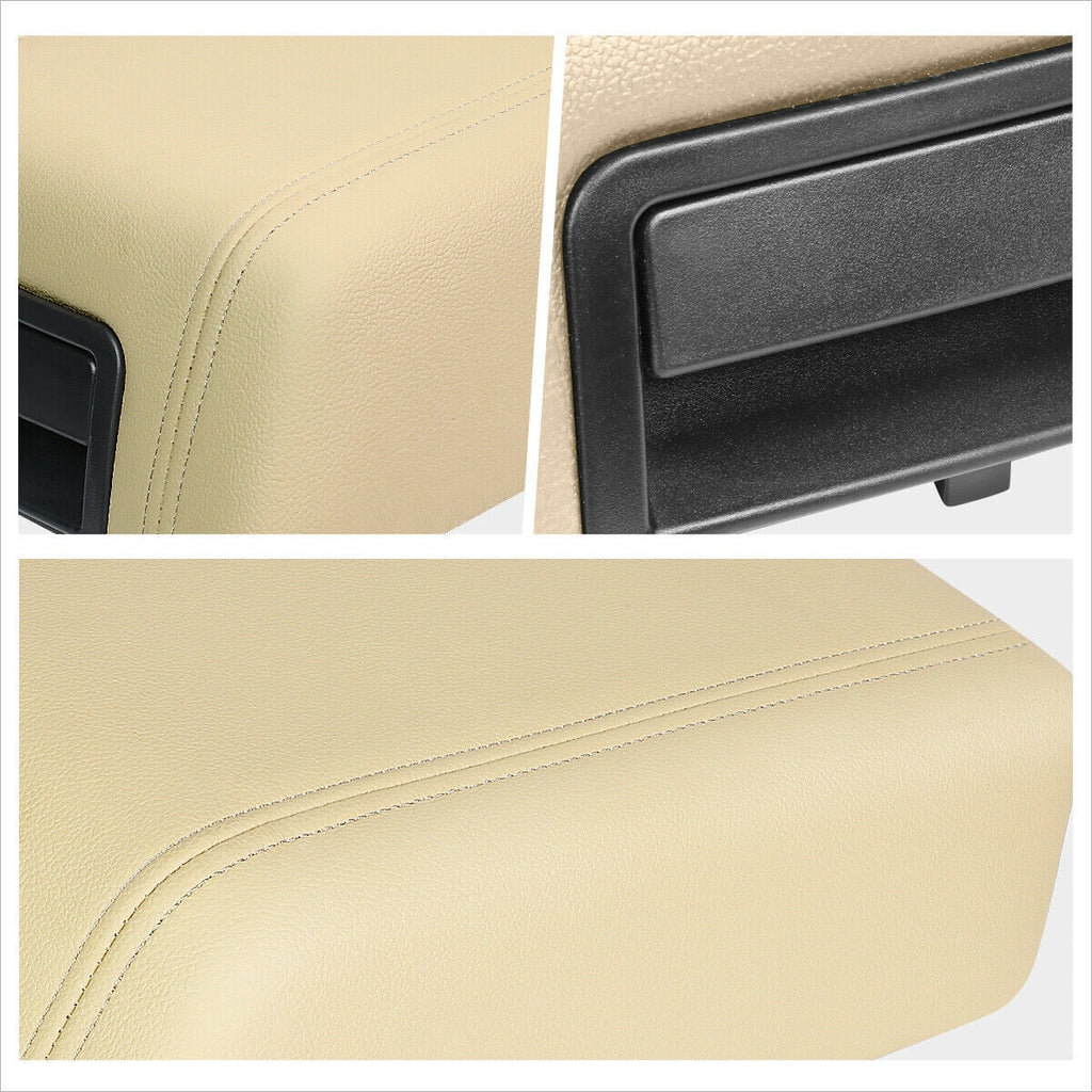 Beige Center Console Top Lid Repair Kit Armrest Latch Cover For Ford Lincoln