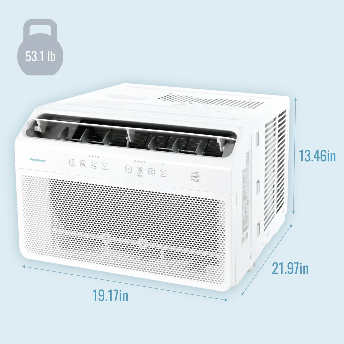 Keystone 8,000 BTU Window Mounted Inverter Air Conditioner with Remote Control