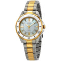 SUT338 Solar Two Tone Diamond Accent Mother of Pearl Dial Women's Watch