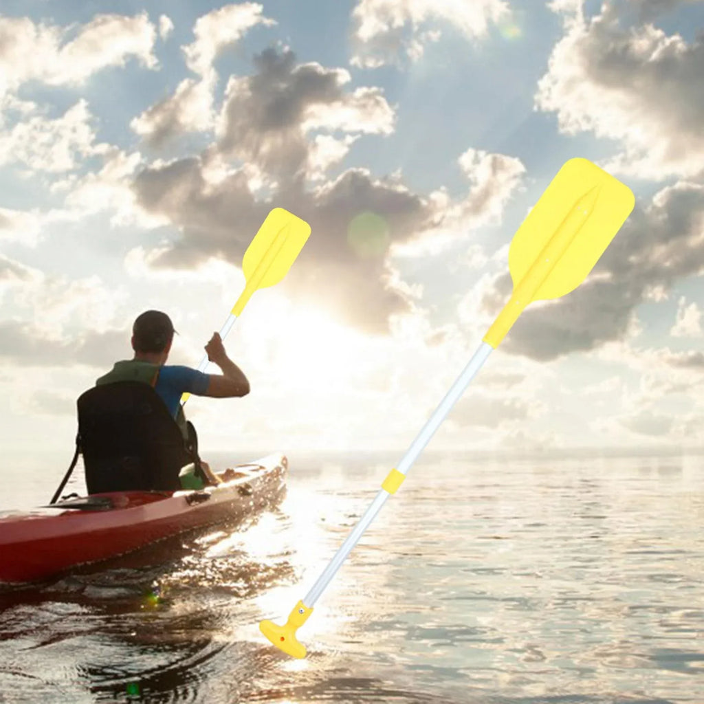 BAOSITY Canoeing Paddle Flexible Durable Beginners Float Boat Paddle Boat Oars for Canoe Outdoor Activities Sports Kayaking Yellow