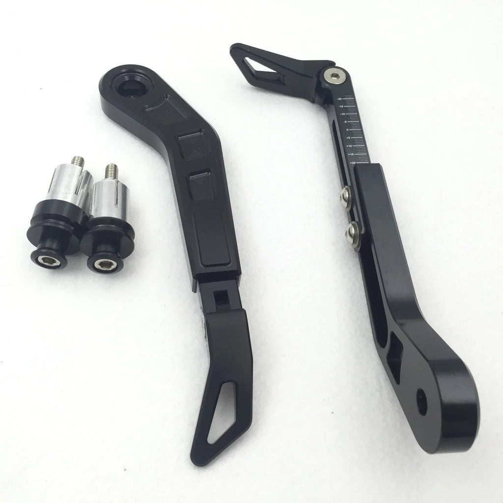 HTT-MOTOR Motorcycle Adjustable Length Angle Ebony CNC 7/8" (22mm) Protector Proguard Pro Brake Clutch Levers Protect Guard For Suzuki GSX GSXR Hayabusa RM DR Kawasaki Ninja ZX ZZR KTM SXR