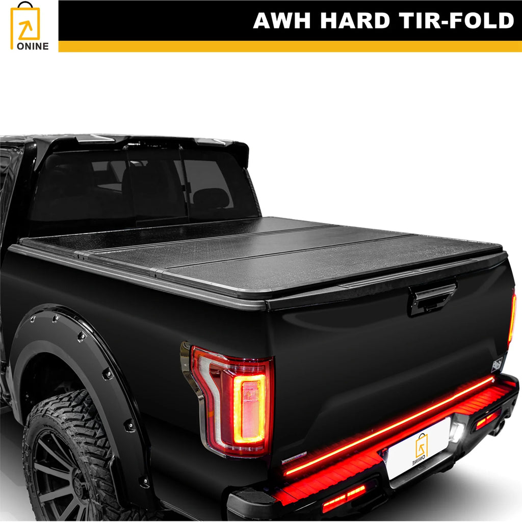 ONINE AWH Hard Tri-Fold Truck Bed Tonneau Cover Custom Fit 2019-2024 Dodge Ram 1500 New Body 5.7ft Bed(67"), Does not fit Classic, Does Not Fit with Multi-Function (Split) Taiate or RamBox
