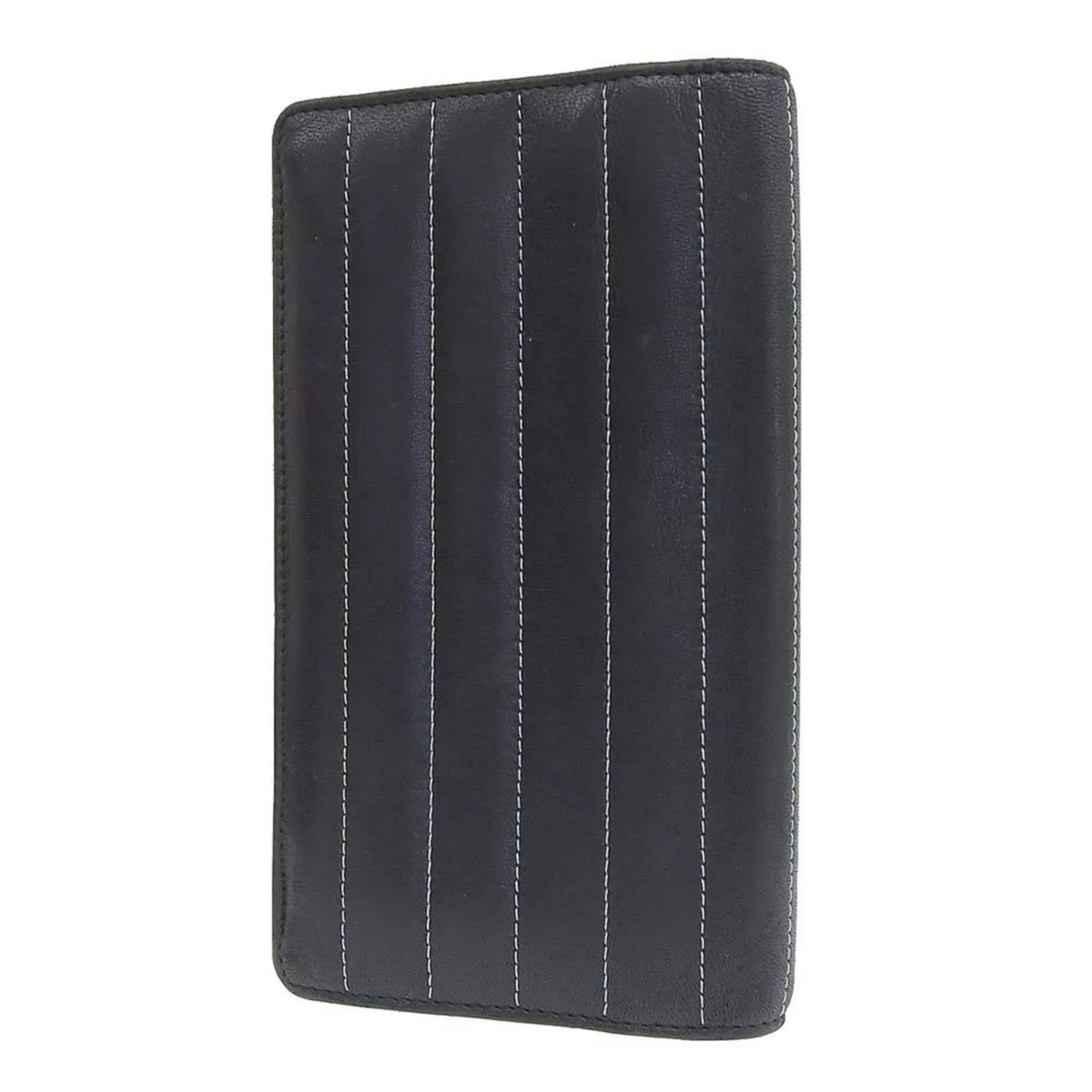 Pre-Owned Chanel CHANEL Mademoiselle Line Coco Mark Logo Stripe Long Wallet No. 10 A30043 (Good)