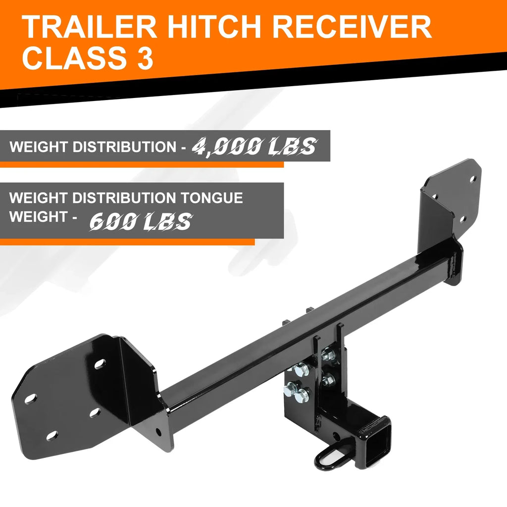 Kojem Class 3 Trailer Hitch Receiver 2" for 2010-2019 Subaru Outback Hatchback Steel Ebony