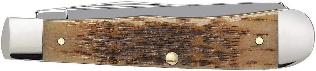 Case Amber Bone CV Trapper Pocket Knife