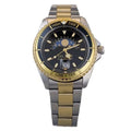 50207 Mens Nautical Analog Tide Watch Two Tone with Dark Dial