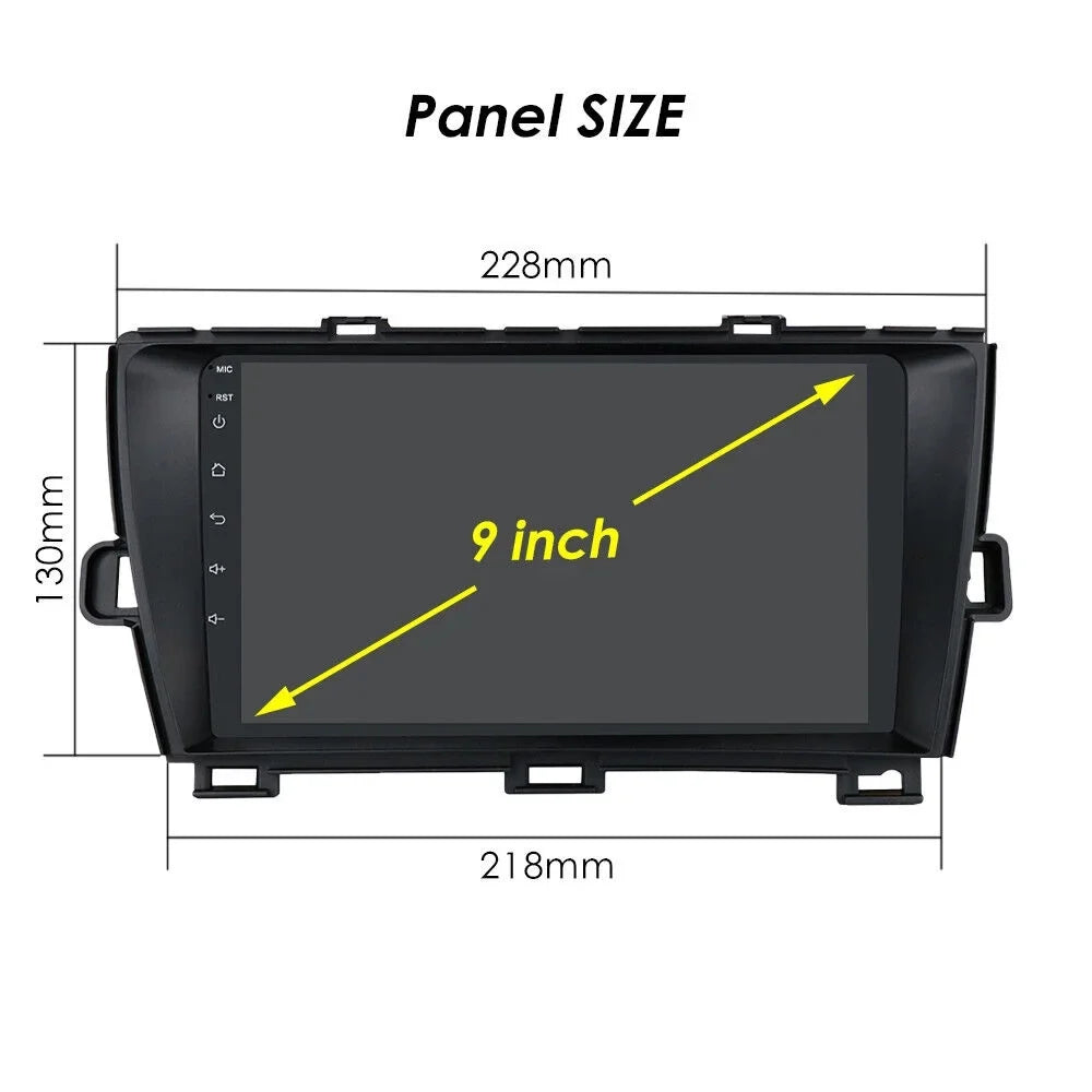 9" 1280*720 IPS 2+32G Android Auto CarPlay Car Stereo Radio for Prius 2009-2016 GPS w/Cam