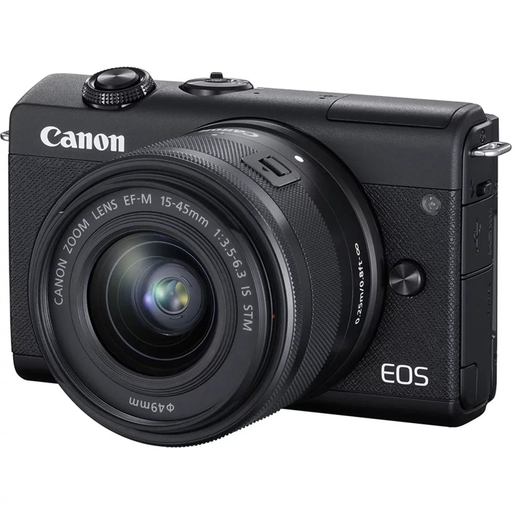 EOS M200 Digital Camera with 15-45mm Lens Ebony - 20PC Accessory Bundle
