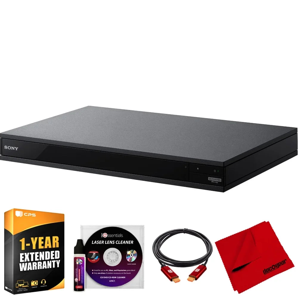 UBP-X800M2 4K UHD Blu-ray Player With HDR and Dolby Atmos Bundle with Deco Gear 6FT HDMI 2.0 Cable + Deco Essential Laser Lens Cleaner + 1 Year CPS Enhanced Protection Pack